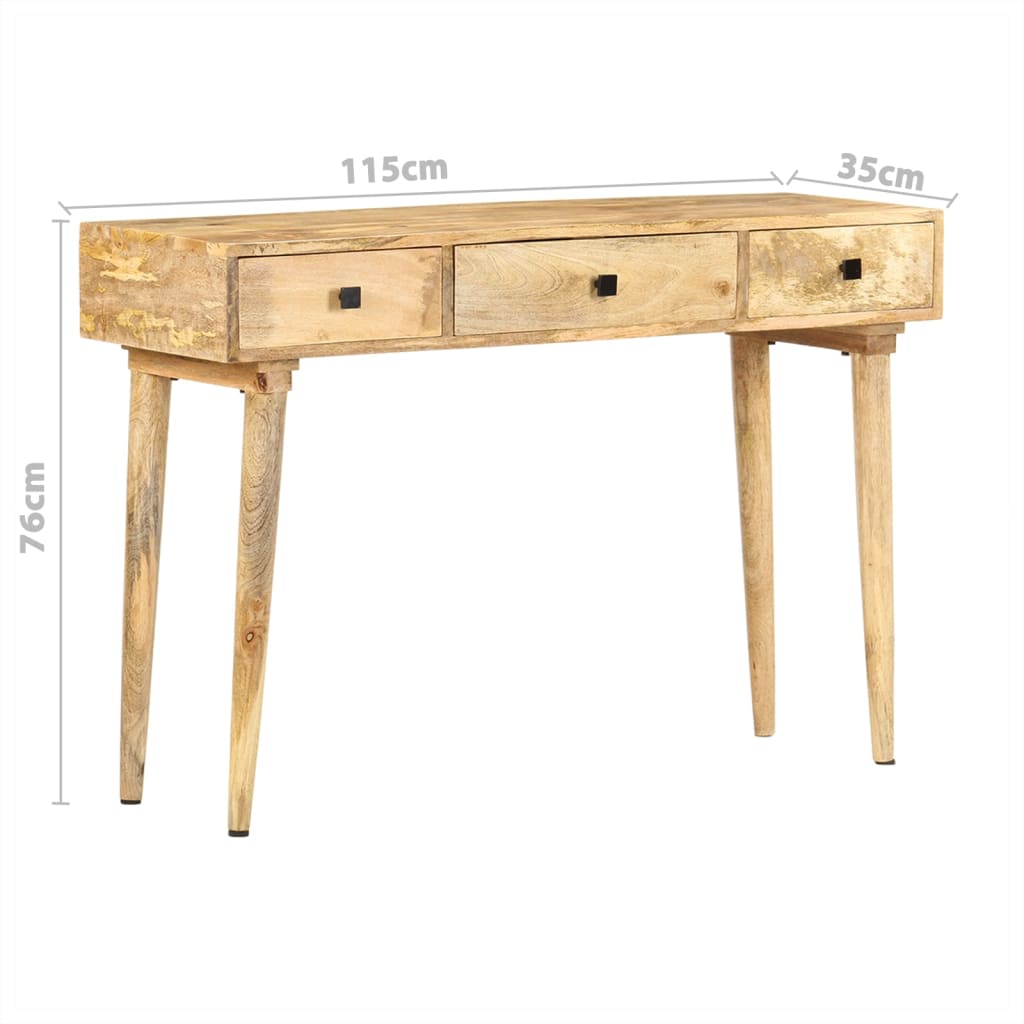 Konsolipöytä 115x35x76 cm täysi mangopuu - Sisustajankoti.fi