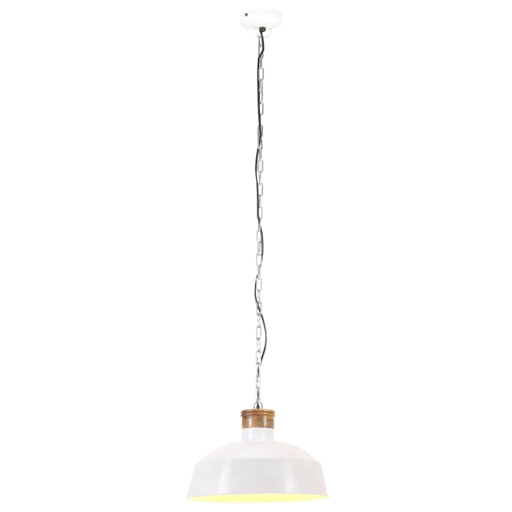 Teollistyylinen riippuvalaisin 42 cm valkoinen E27 - Sisustajankoti.fi
