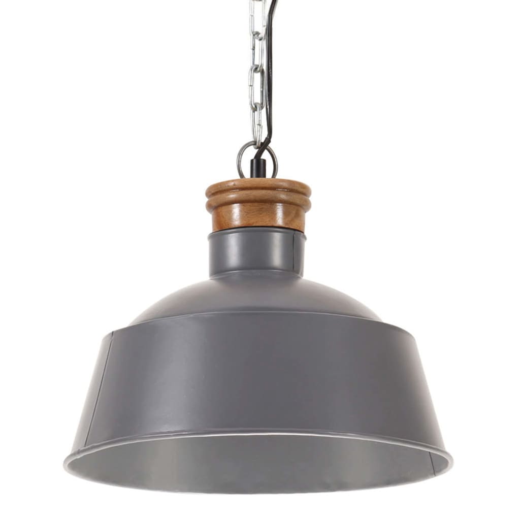 Teollistyylinen riippuvalaisin 32 cm harmaa E27 - Sisustajankoti.fi