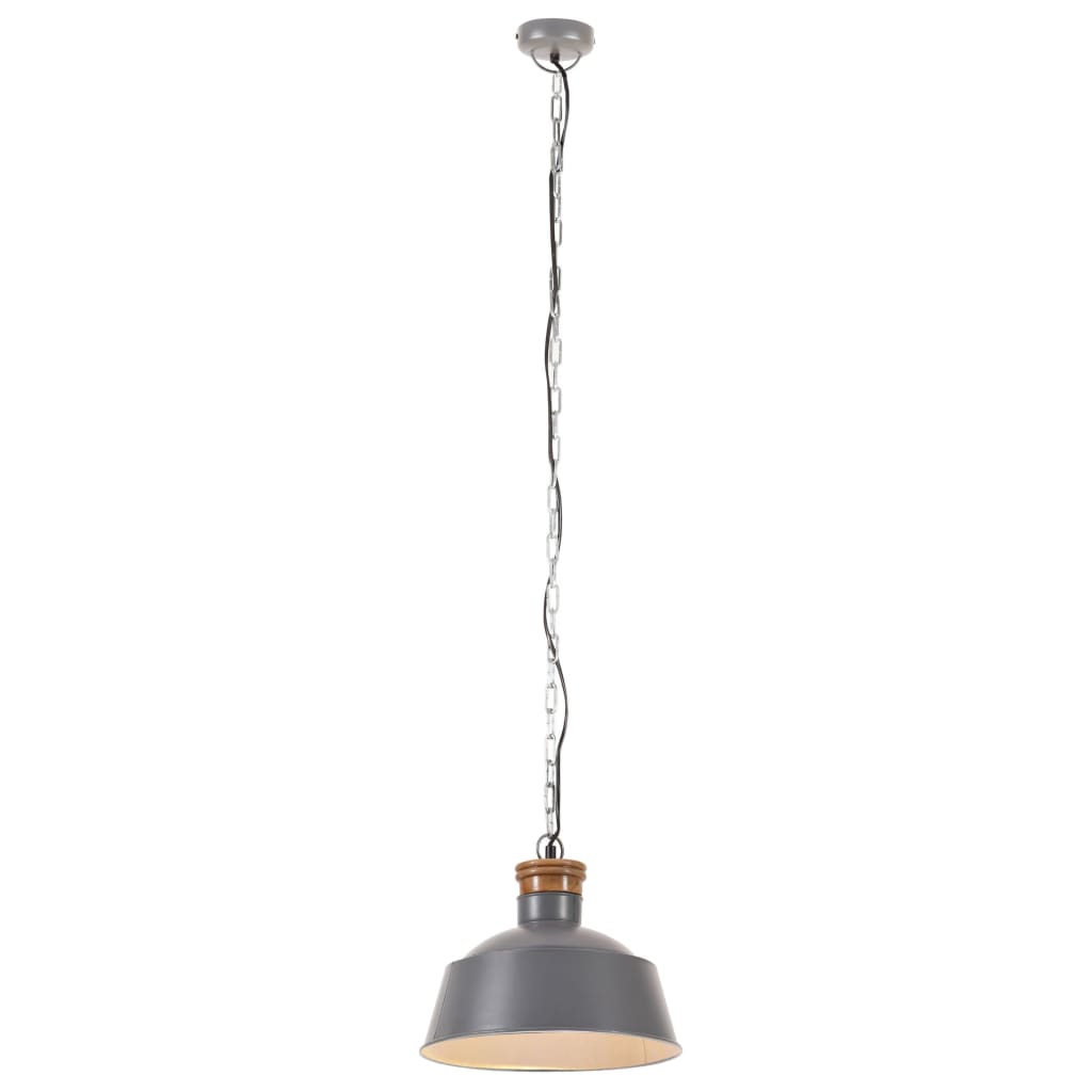Teollistyylinen riippuvalaisin 32 cm harmaa E27 - Sisustajankoti.fi