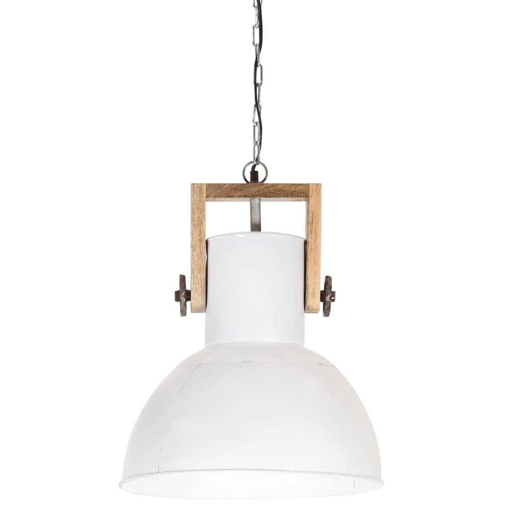Teollistyylinen riippuvalaisin 25 W valk. pyöreä mango 32cm E27 - Sisustajankoti.fi