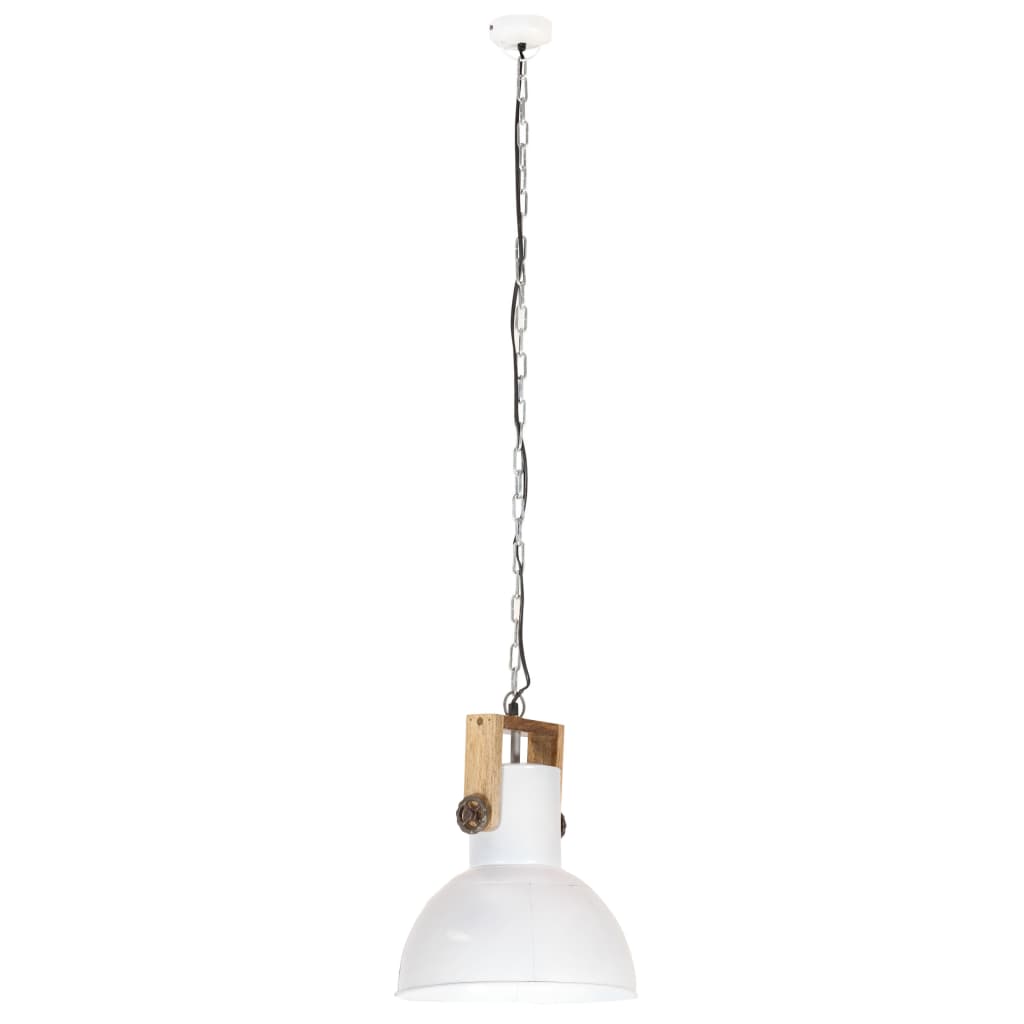Teollistyylinen riippuvalaisin 25 W valk. pyöreä mango 32cm E27 - Sisustajankoti.fi