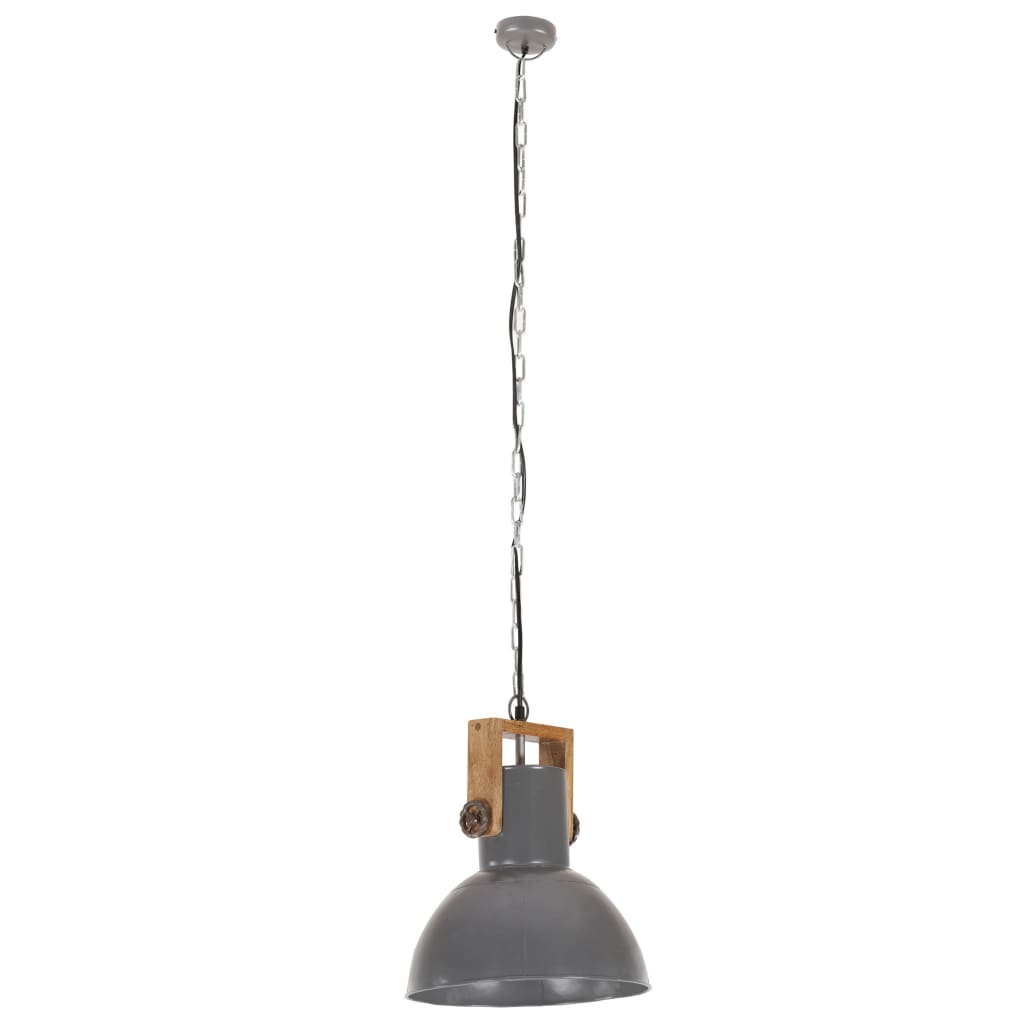 Teollistyylinen riippuvalaisin 25W harmaa pyöreä mango 32cm E27 - Sisustajankoti.fi
