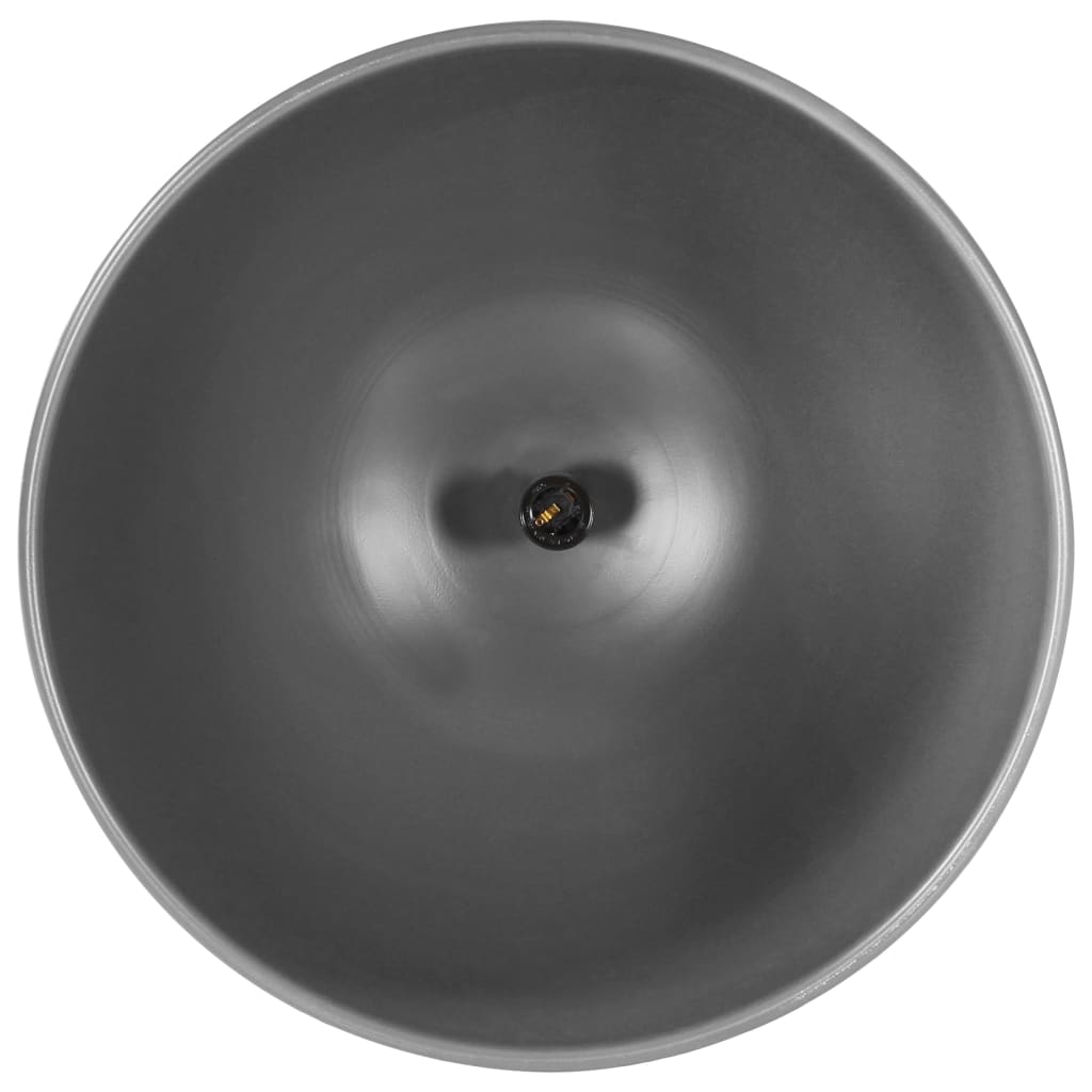 Teollinen riippuvalaisin harmaa pyöreä 51 cm E27 täysi mangopuu - Sisustajankoti.fi