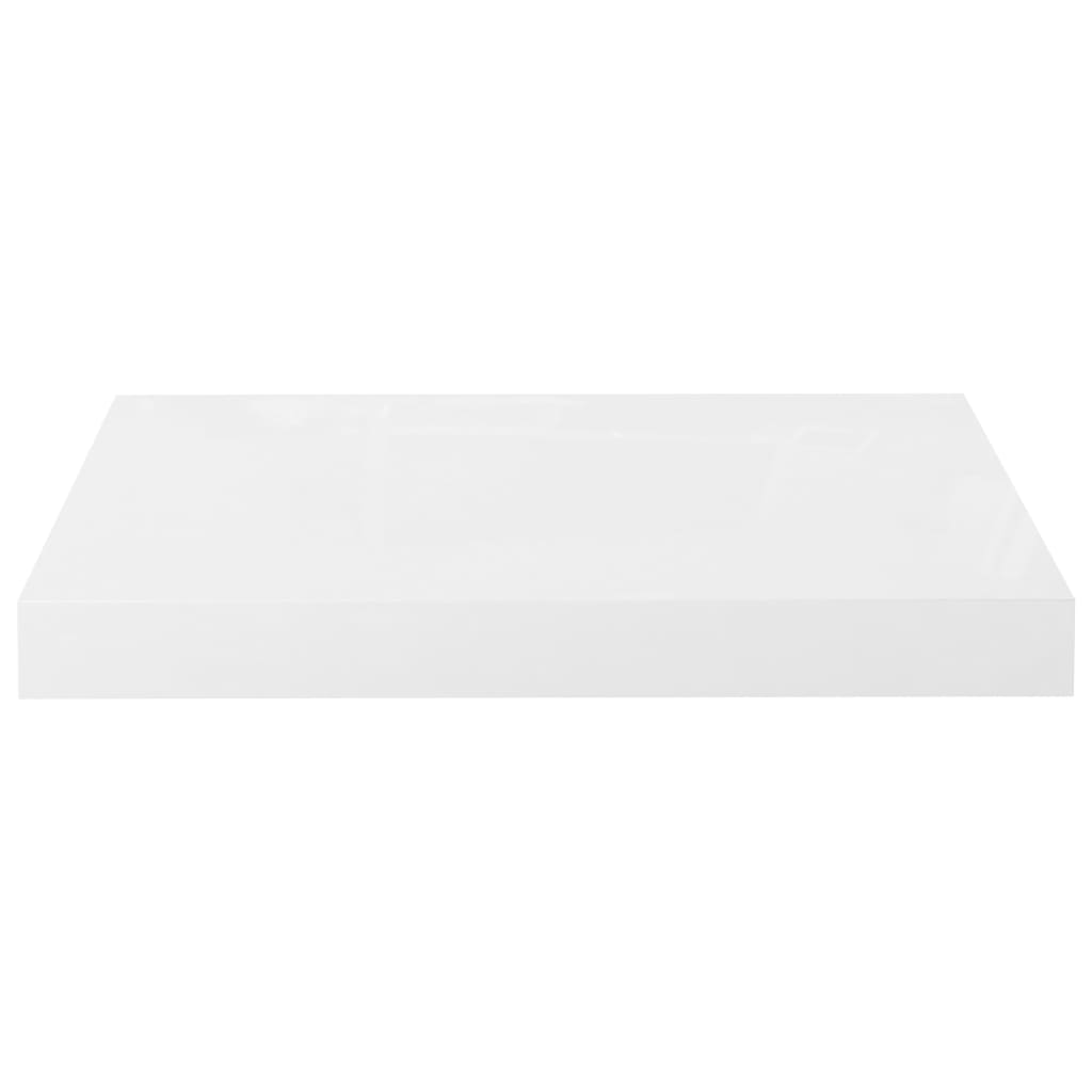 Kelluva seinähylly korkeakiilto valkoinen 40x23x3,8 cm MDF - Sisustajankoti.fi