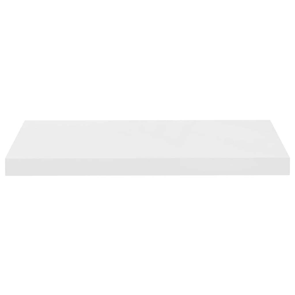 Kelluvat seinähyllyt 2kpl korkeakiilto valk. 60x23,5x3,8 cm MDF - Sisustajankoti.fi