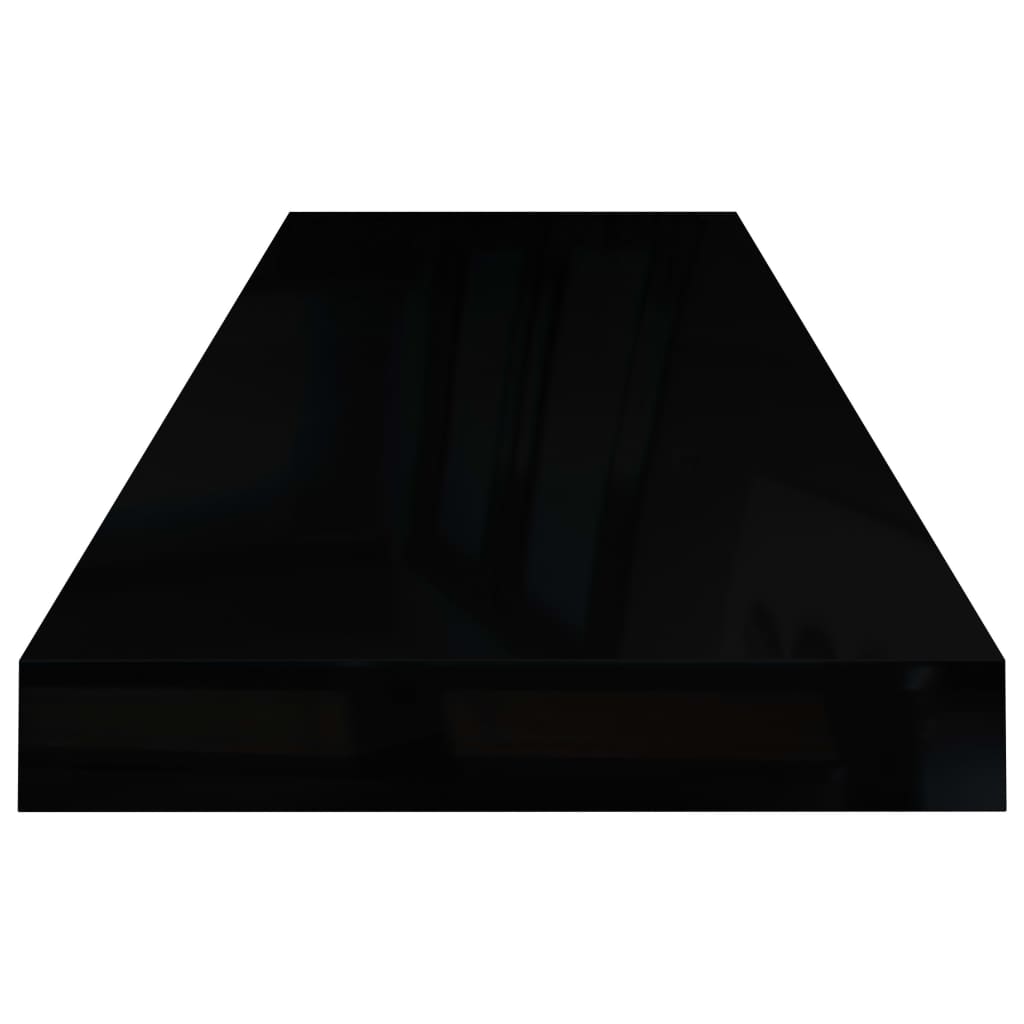 Kelluvat seinähyllyt 4 kpl korkeakiilto musta 80x23,5x3,8cm - Sisustajankoti.fi