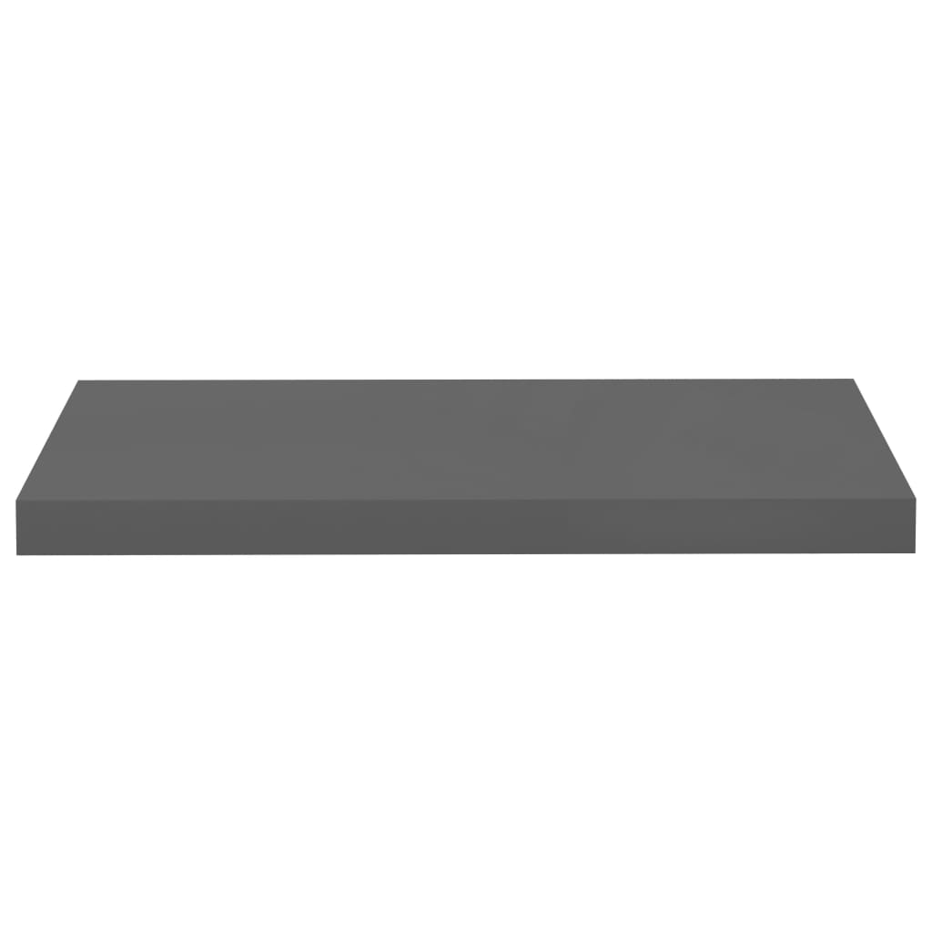 Kelluva seinähylly korkeakiilto harmaa 60x23,5x3,8 cm MDF - Sisustajankoti.fi
