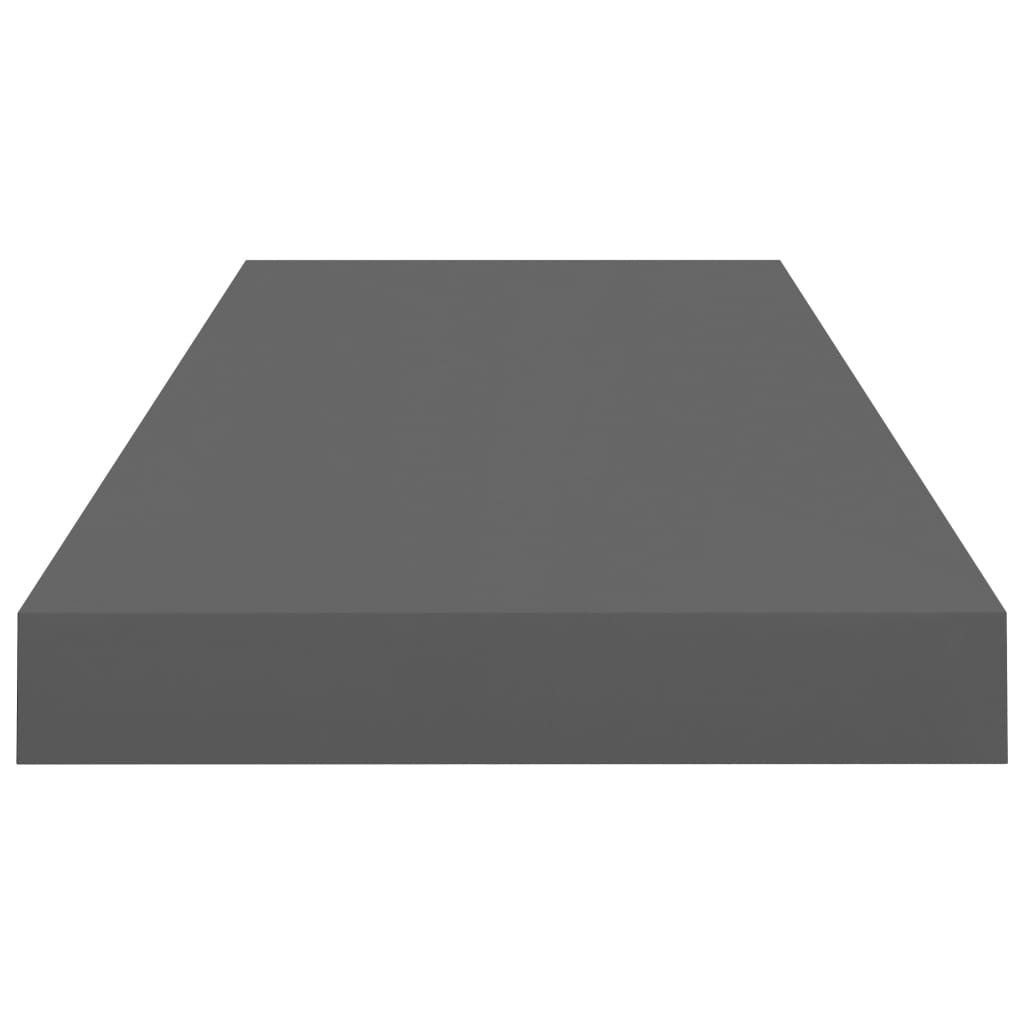 Kelluva seinähylly korkeakiilto harmaa 60x23,5x3,8 cm MDF - Sisustajankoti.fi