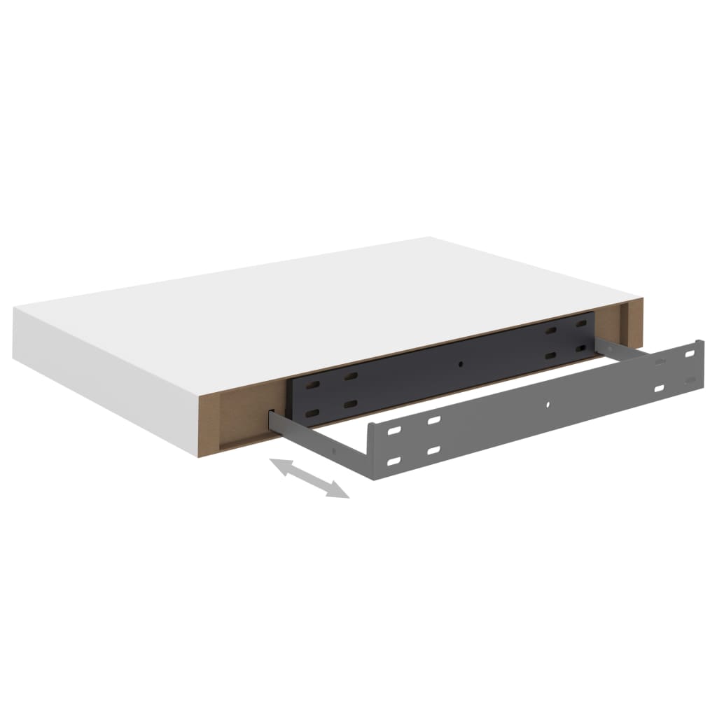 Kelluvat seinähyllyt 2 kpl valkoinen 40x23x3,8 cm MDF - Sisustajankoti.fi