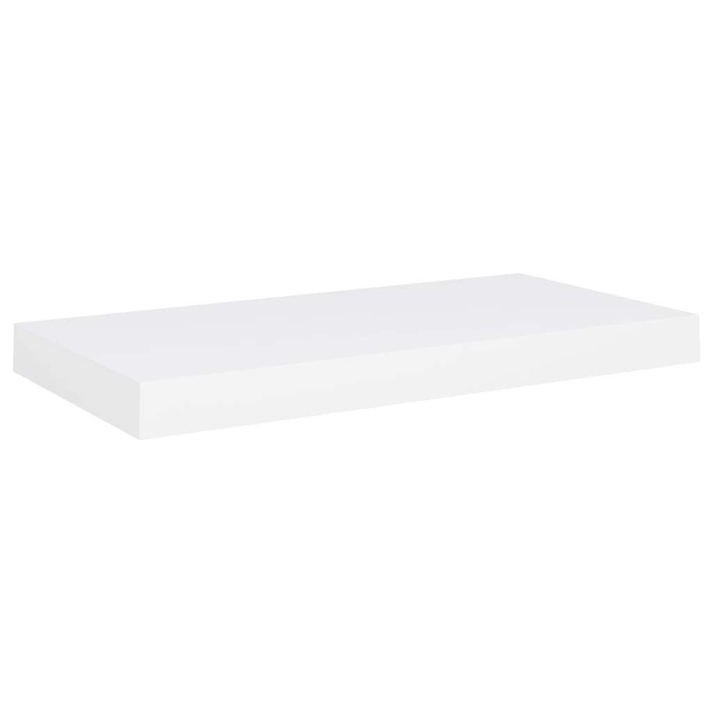 Kelluva seinähylly valkoinen 50x23x3,8 cm MDF - Sisustajankoti.fi