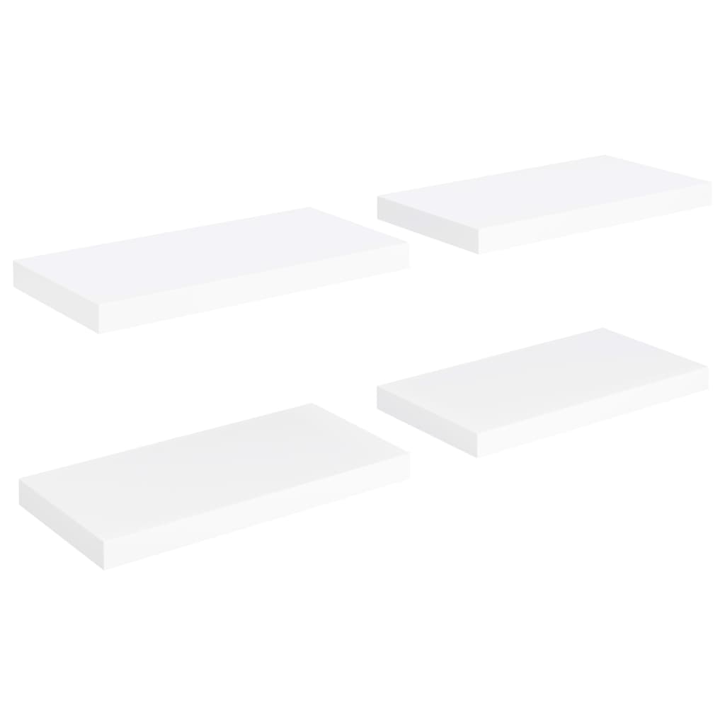 Kelluvat seinähyllyt kpl valkoinen 50x23x3,8 cm MDF - Sisustajankoti.fi