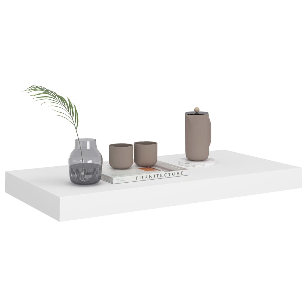 Kelluvat seinähyllyt kpl valkoinen 50x23x3,8 cm MDF - Sisustajankoti.fi