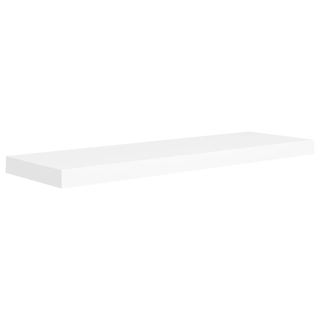 Kelluvat seinähyllyt 2 kpl valkoinen 80x23,5x3,8 cm MDF - Sisustajankoti.fi