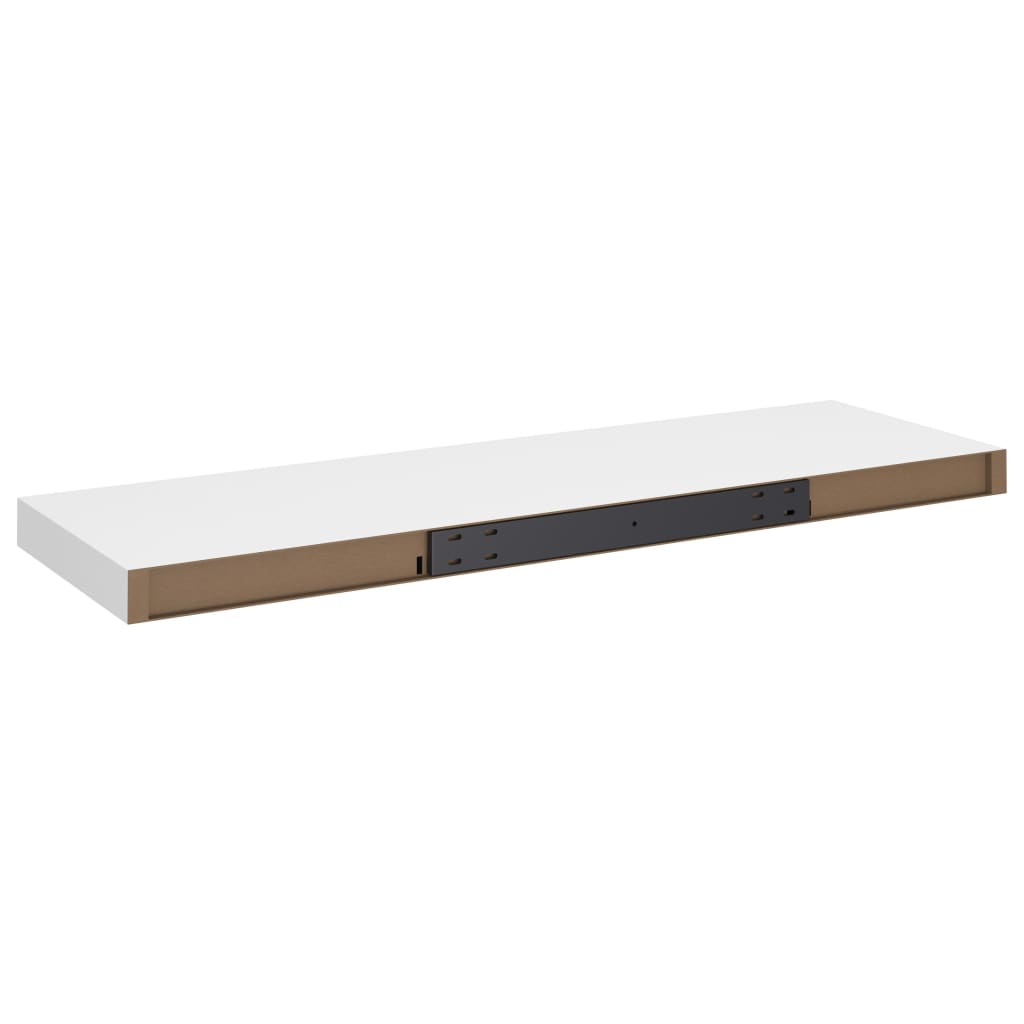 Kelluvat seinähyllyt 2 kpl valkoinen 80x23,5x3,8 cm MDF - Sisustajankoti.fi