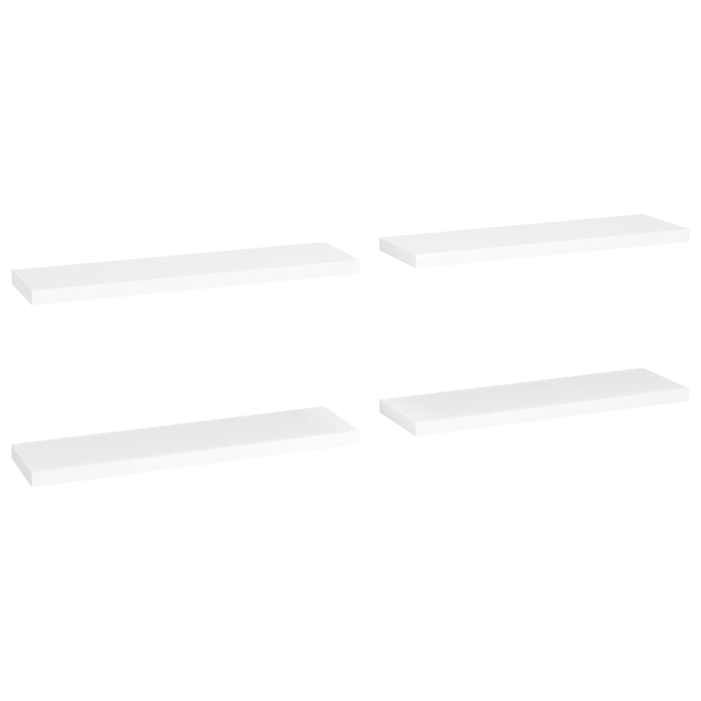 Kelluvat seinähyllyt 4 kpl valkoinen 90x23,5x3,8 cm - Sisustajankoti.fi