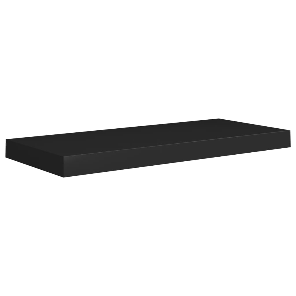 Kelluvat seinähyllyt 4 kpl musta 60x23,5x3,8 cm MDF - Sisustajankoti.fi