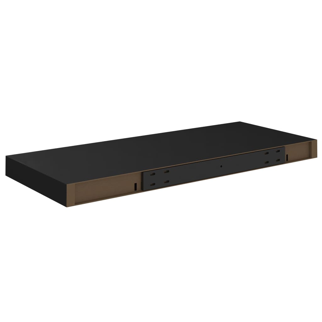 Kelluvat seinähyllyt 4 kpl musta 60x23,5x3,8 cm MDF - Sisustajankoti.fi