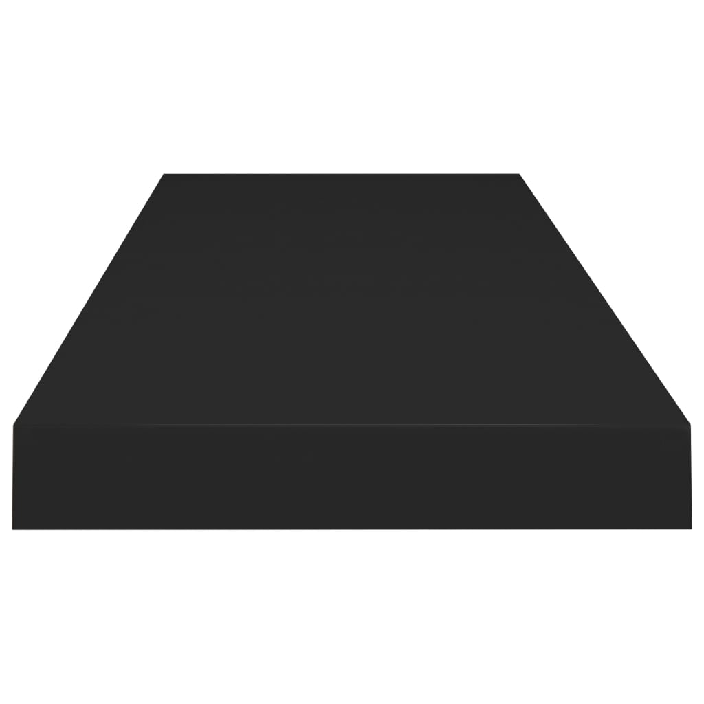 Kelluva seinähylly musta 80x23,5x3,8 cm MDF - Sisustajankoti.fi