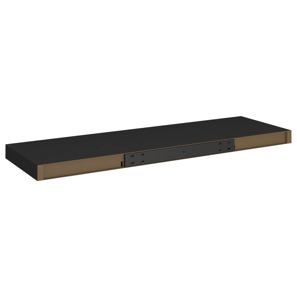 Kelluva seinähylly musta 80x23,5x3,8 cm MDF - Sisustajankoti.fi