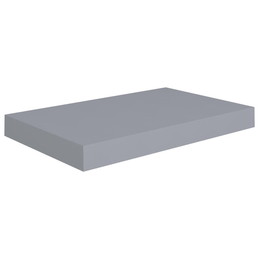 Kelluvat seinähyllyt 2 kpl harmaa 40x23x3,8 cm MDF - Sisustajankoti.fi