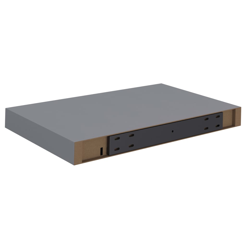 Kelluvat seinähyllyt 2 kpl harmaa 40x23x3,8 cm MDF - Sisustajankoti.fi