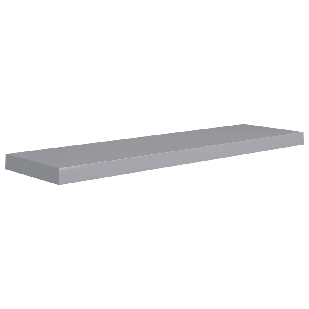 Kelluvat seinähyllyt 2 kpl harmaa 90x23,5x3,8 cm MDF - Sisustajankoti.fi