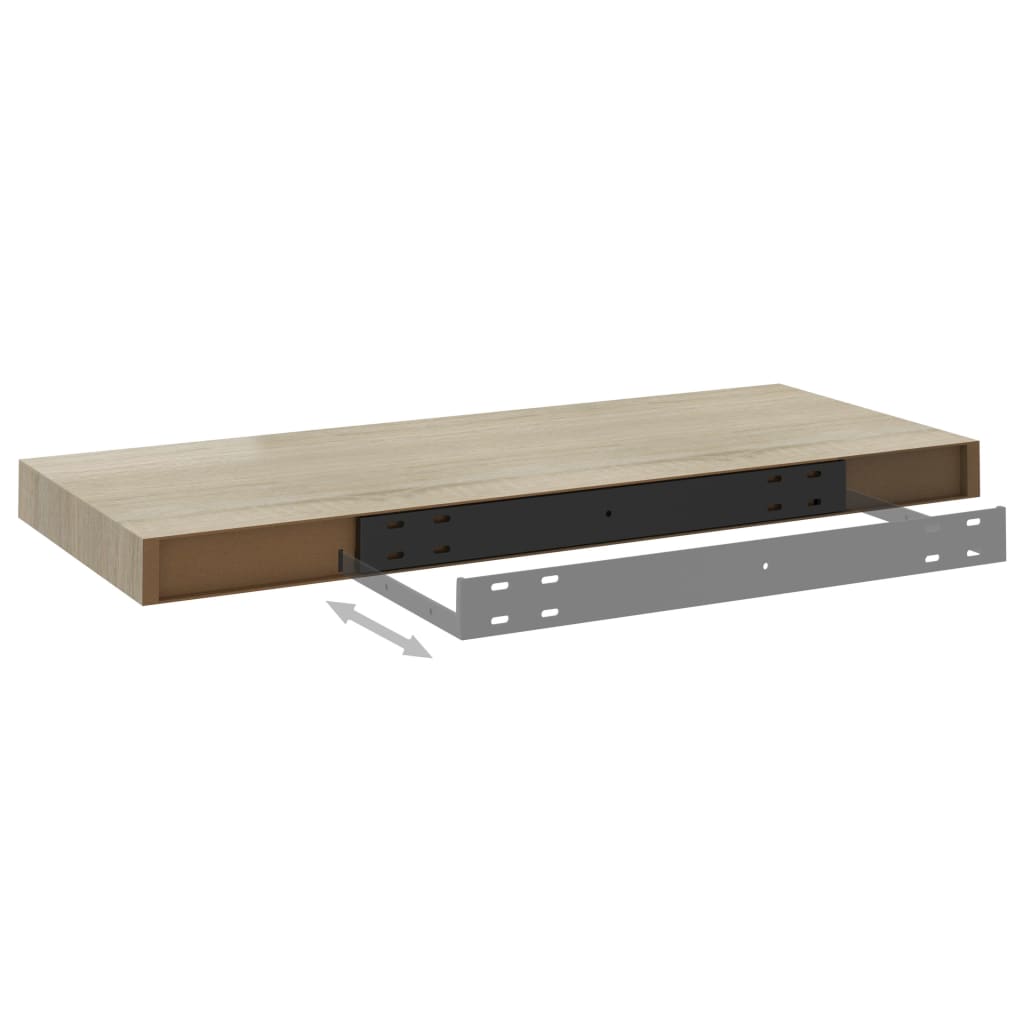 Kelluva seinähylly tammi 60x23,5x3,8 cm MDF - Sisustajankoti.fi