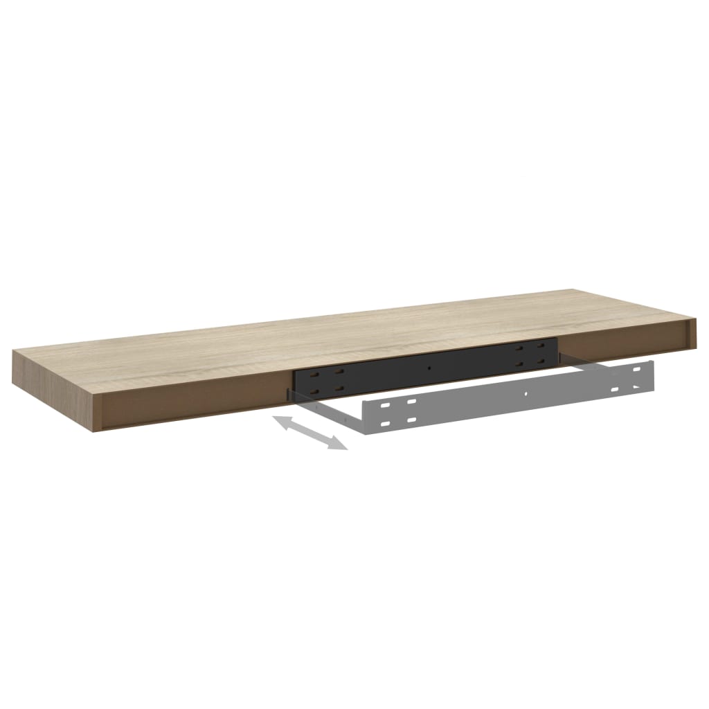 Kelluva seinähylly tammi 80x23,5x3,8 cm MDF - Sisustajankoti.fi