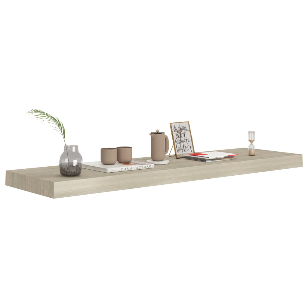 Kelluvat seinähyllyt 4 kpl tammi 90x23,5x3,8 cm MDF - Sisustajankoti.fi