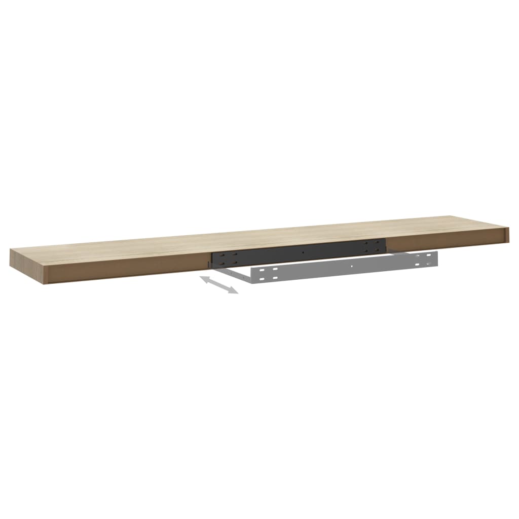 Kelluvat seinähyllyt 2 kpl tammi 120x23,5x3,8 cm MDF - Sisustajankoti.fi