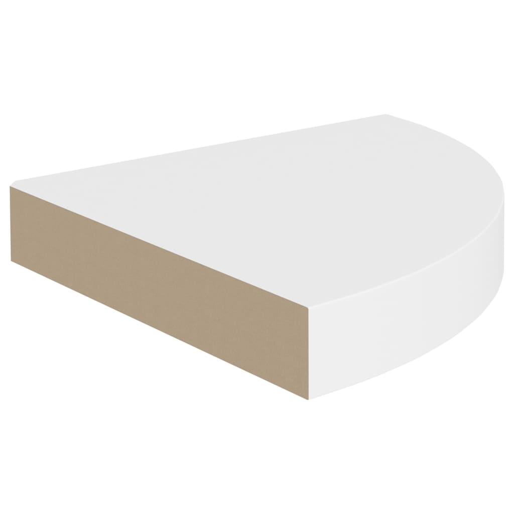 Kelluvat kulmahyllyt 2 kpl valkoinen 25x25x3,8 cm MDF - Sisustajankoti.fi