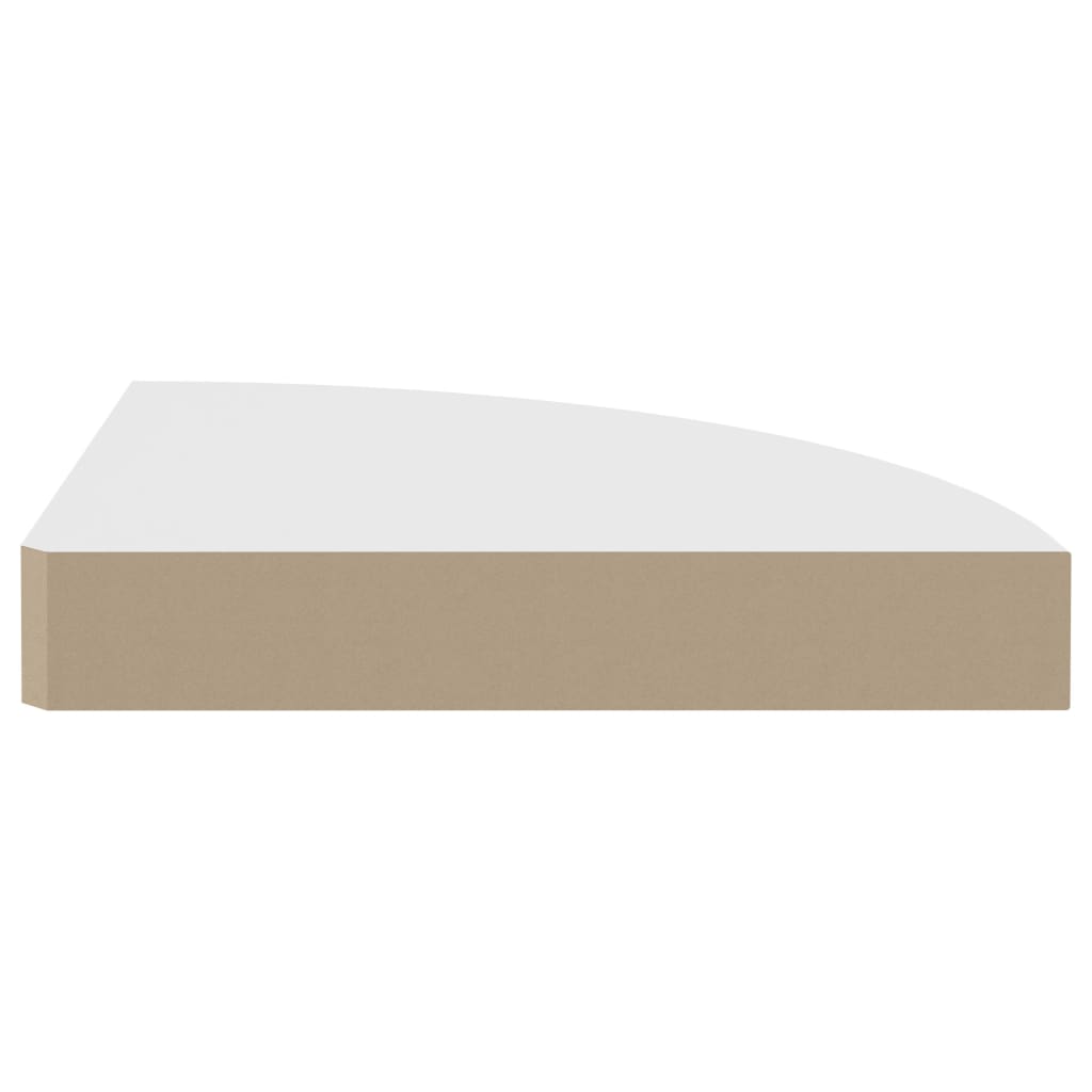 Kelluvat kulmahyllyt 2 kpl valkoinen 25x25x3,8 cm MDF - Sisustajankoti.fi
