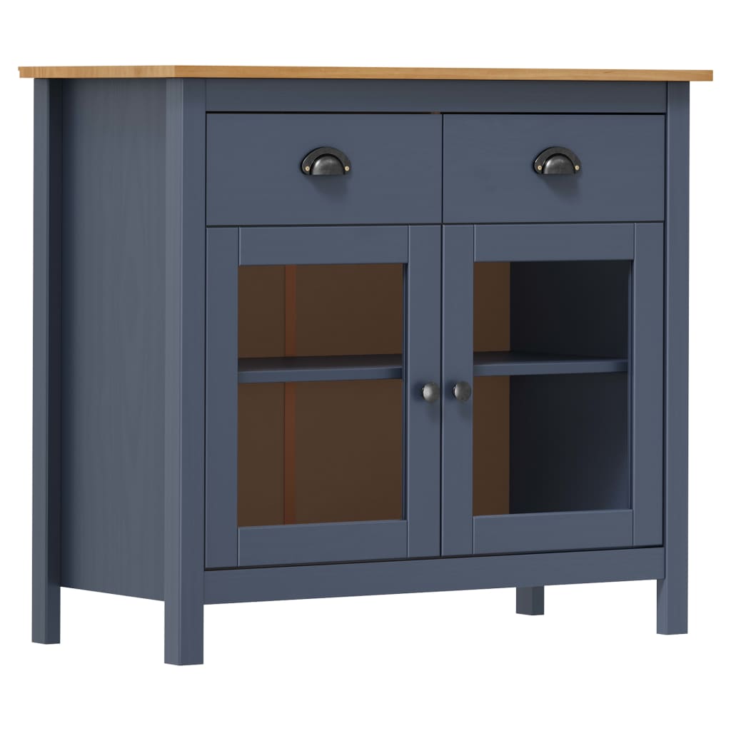 Vitriini Hill harmaa 90x40x180 cm täysi mänty - Sisustajankoti.fi