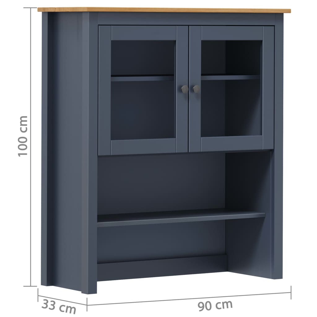 Vitriini Hill harmaa 90x40x180 cm täysi mänty - Sisustajankoti.fi