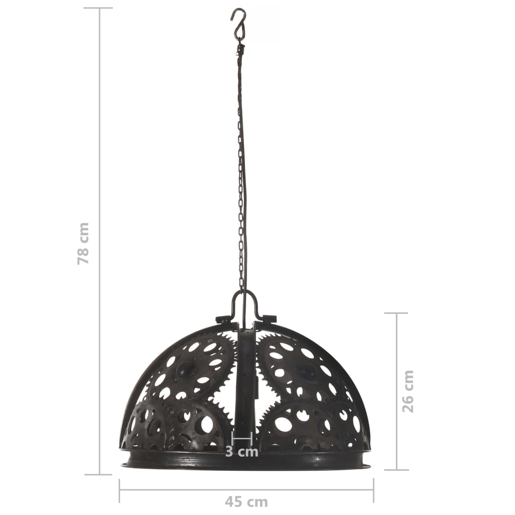 Teollinen kattovalaisin ratassuunnittelu 45 cm E27 - Sisustajankoti.fi