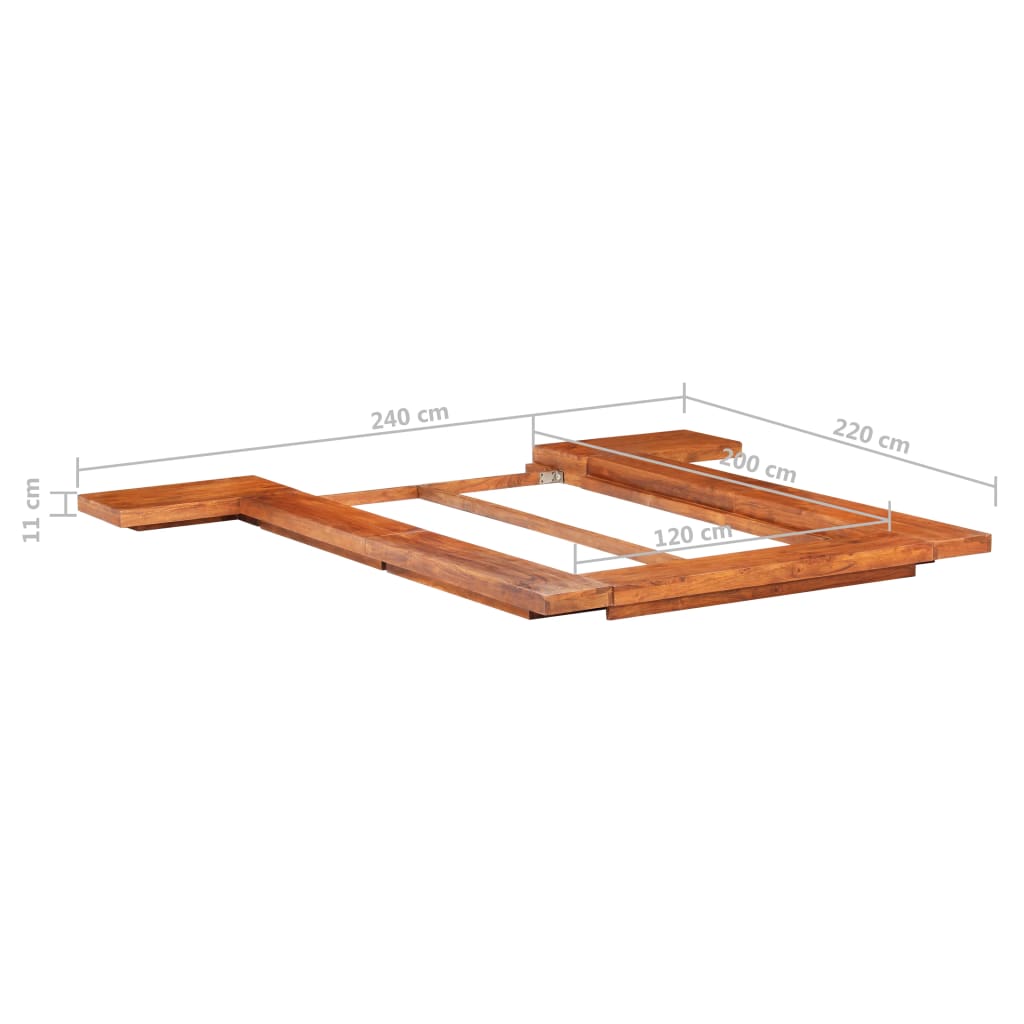 Japanilaisen futonsängyn runko täysi akaasiapuu 120x200 cm - Sisustajankoti.fi