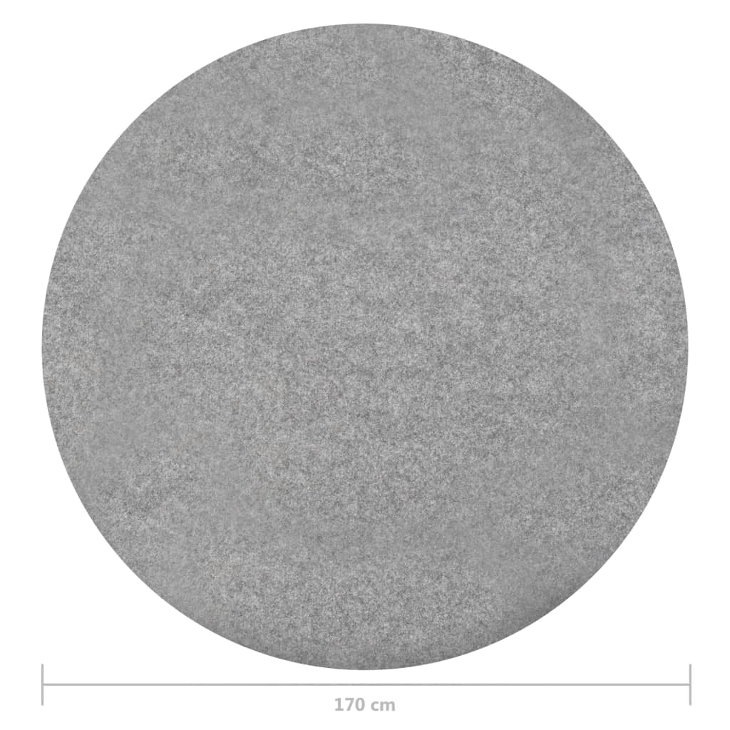 Keinonurmi nastoilla halkaisija 170 cm harmaa pyöreä - Sisustajankoti.fi