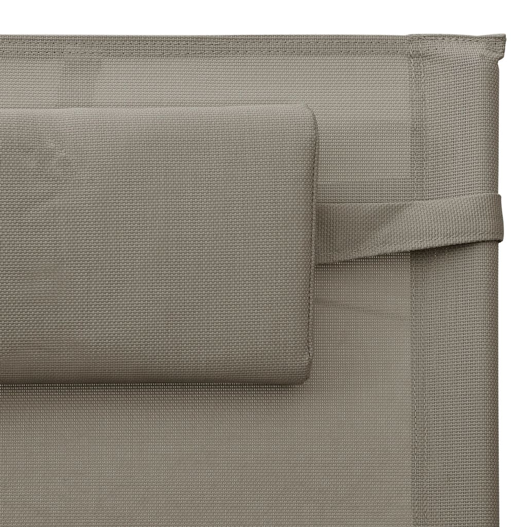 Aurinkotuoli Textilene taupe ja harmaa - Sisustajankoti.fi
