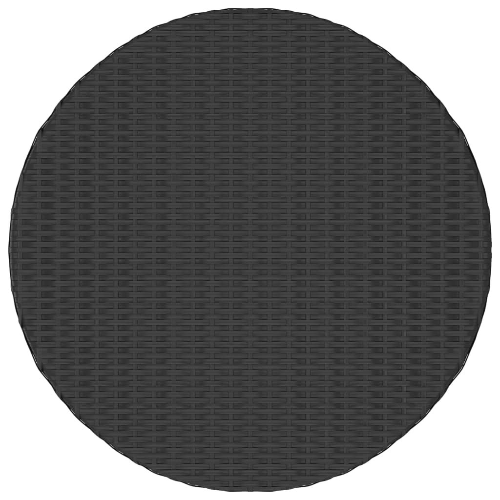 Puutarhapöytä musta 70x70x73 cm polyrottinki - Sisustajankoti.fi