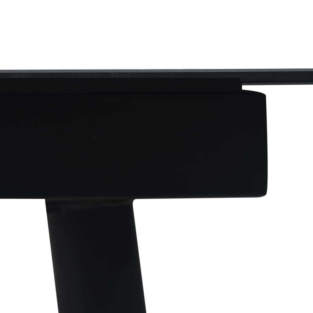 Puutarhan ruokapöytä musta 150x80x74 cm teräs ja lasi - Sisustajankoti.fi