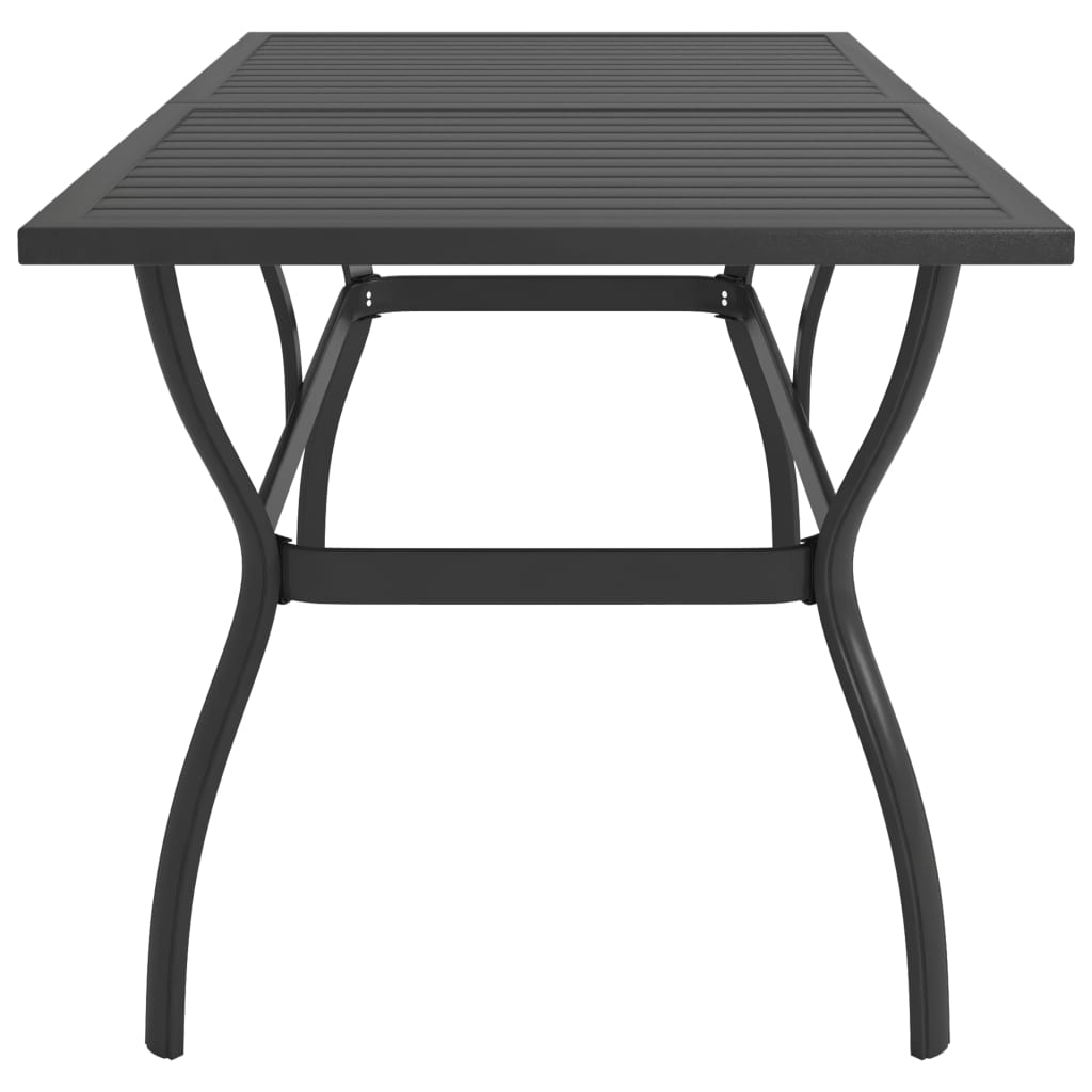 Puutarhapöytä antrasiitti 140x80x72 cm teräs - Sisustajankoti.fi