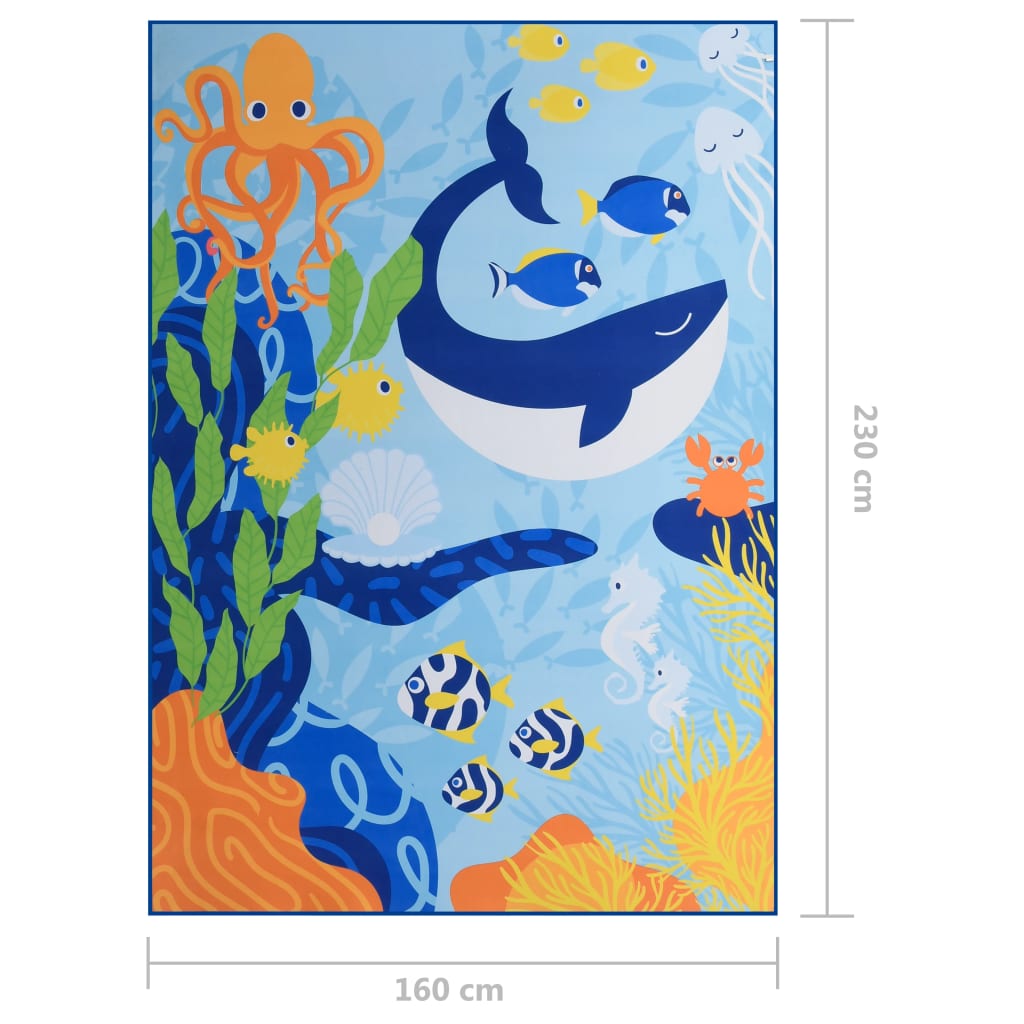 Painatettu matto monivärinen 160x230 cm kangas - Sisustajankoti.fi