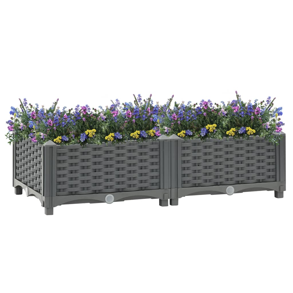 Korotettu kukkalaatikko 80x40x23 cm polypropeeni - Sisustajankoti.fi