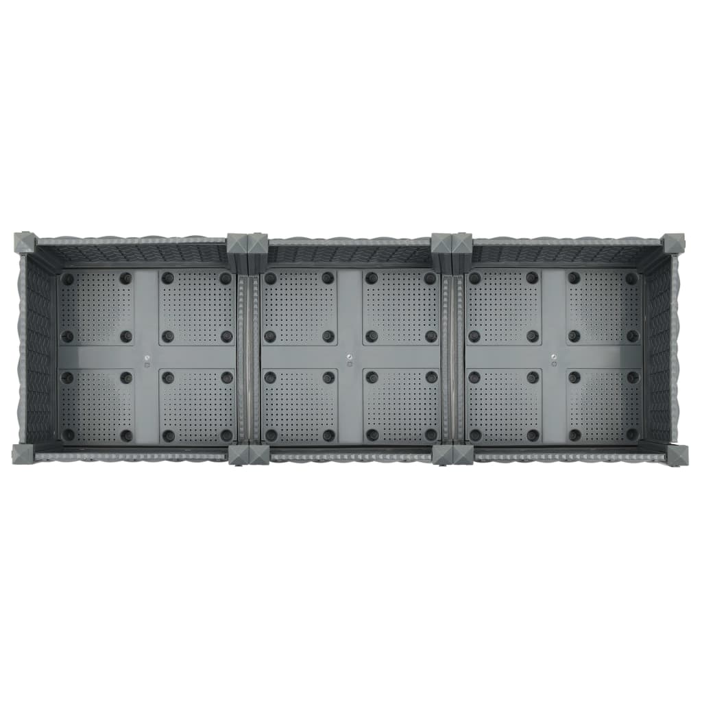 Korotettu kukkalaatikko 120x40x23 cm polypropeeni - Sisustajankoti.fi