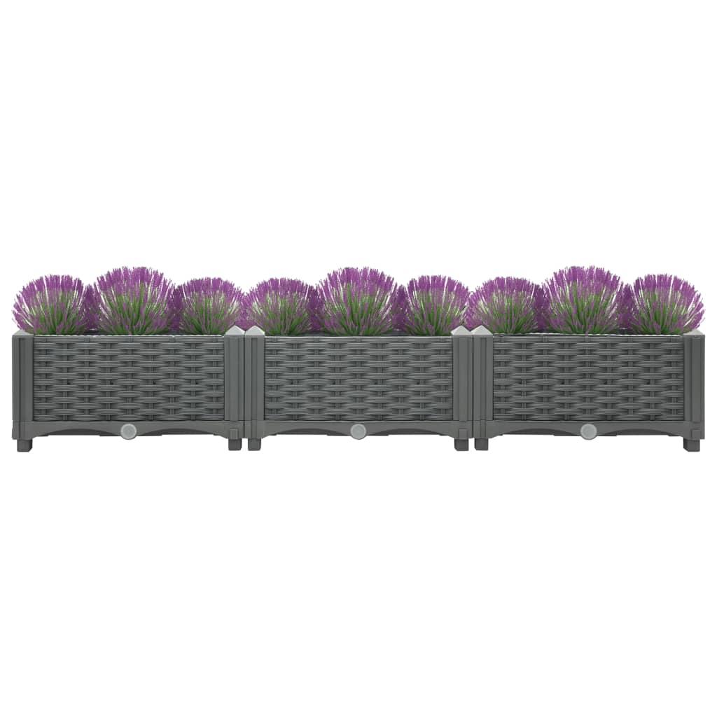 Korotettu kukkalaatikko 120x40x23 cm polypropeeni - Sisustajankoti.fi