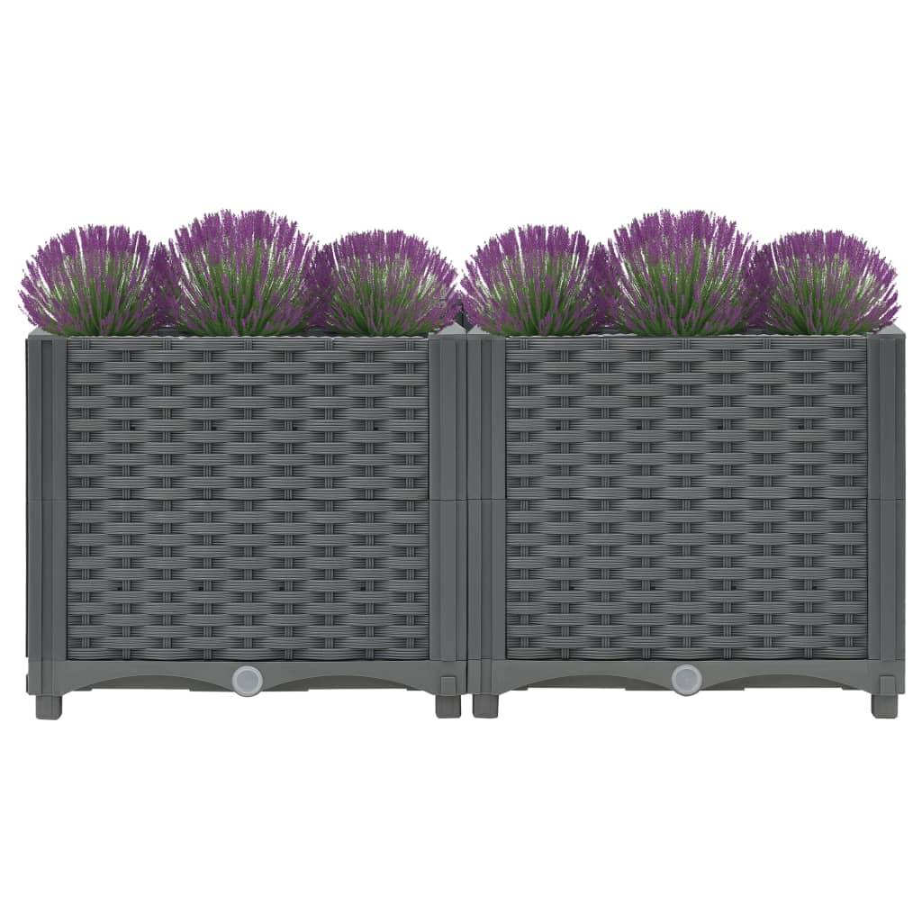 Korotettu kukkalaatikko 80x40x38 cm polypropeeni - Sisustajankoti.fi