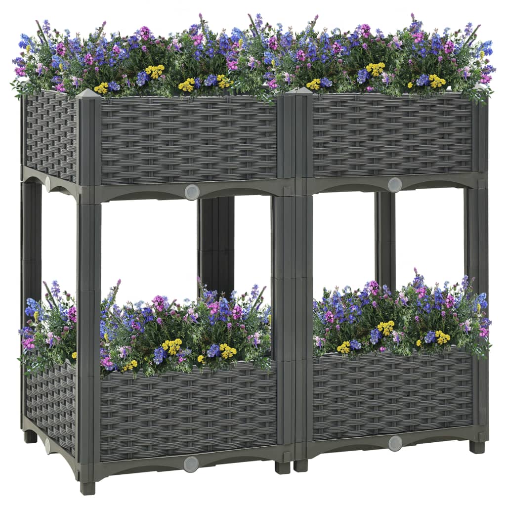 Korotettu kukkalaatikko 80x40x71 cm polypropeeni - Sisustajankoti.fi