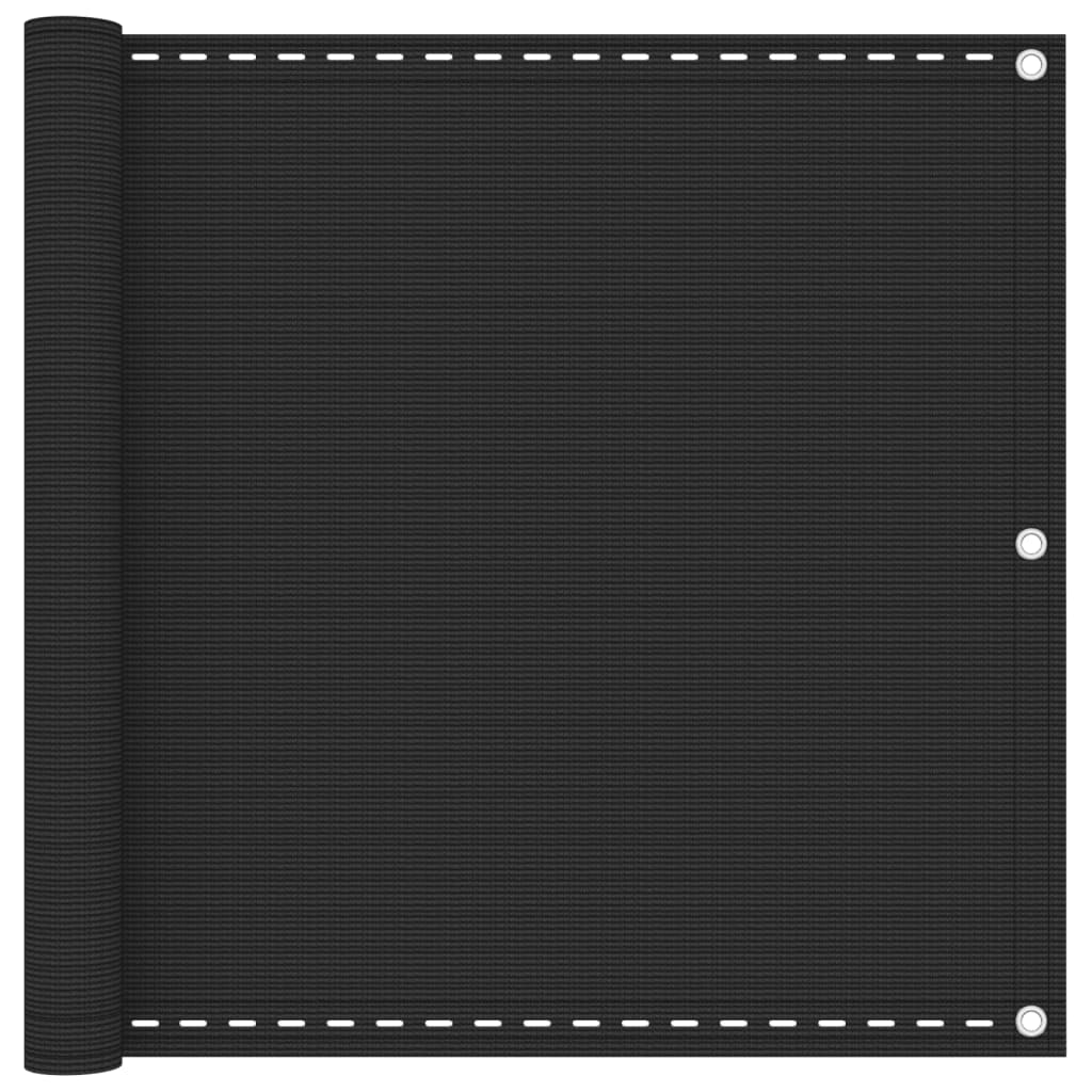 Parvekkeen suoja antrasiitti 90x500 cm HDPE - Sisustajankoti.fi