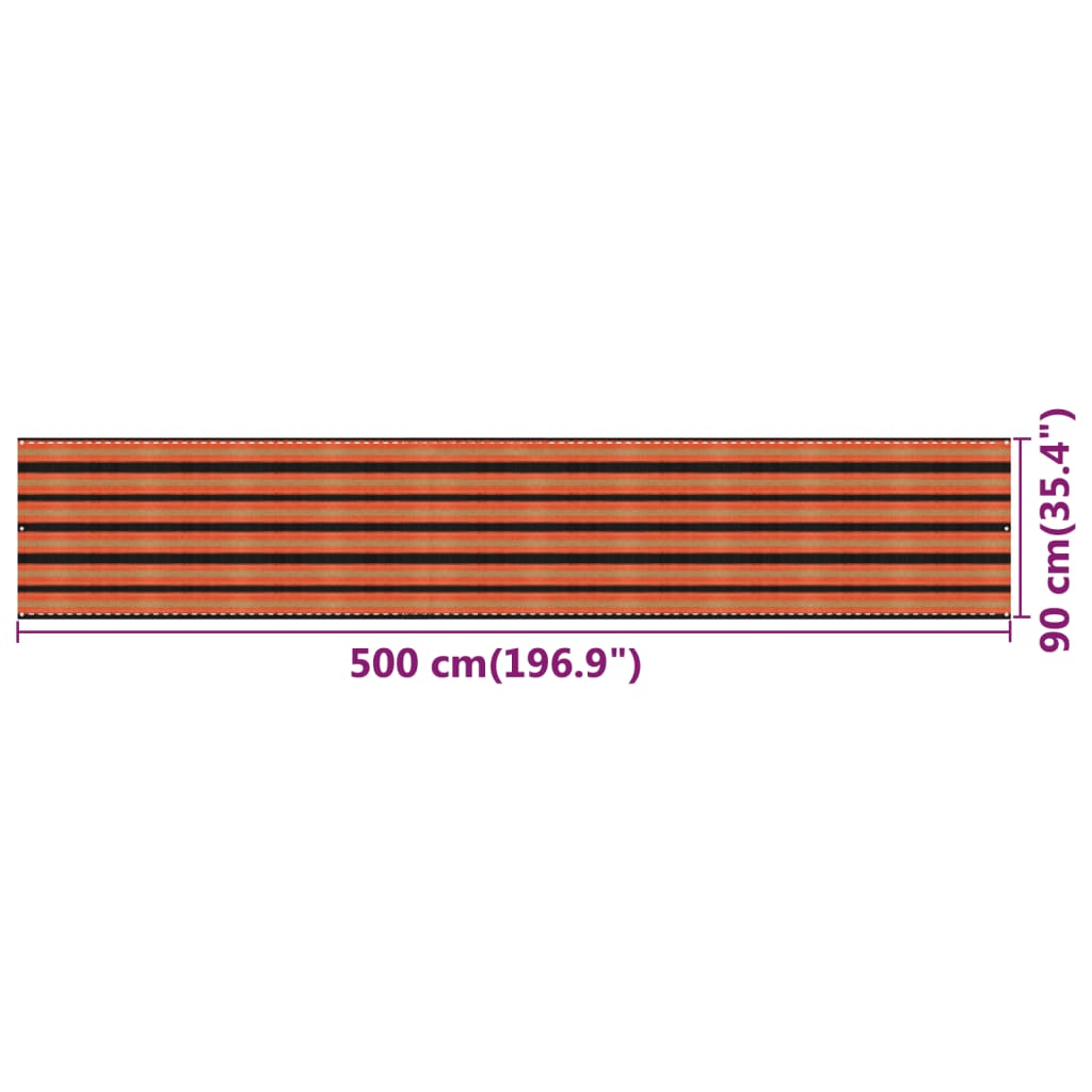 Parvekkeen suoja monivärinen 90x500 cm HDPE - Sisustajankoti.fi